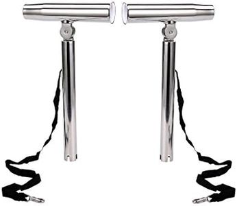 Amarine Made Set of 2 Adjustable Silver Highly Polished Stainless Steel Adjustable Outrigger Stylish Rod Holder - 9983s