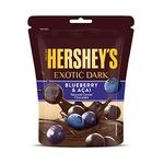 HERSHEY'S Exotic Dark Blueberry & Acai Flavor Dark Cocoa Rich Chocolates 100Gram-Pack of 3