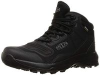 KEEN Men's Tempo Flex Mid Height Lightweight Waterproof Hiking Boot, Triple Black, 11