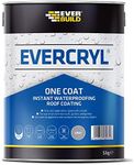 Everbuild Evercryl One Coat Instant Waterproofing – Suitable for Roofs, Gutters and Gulleys – Grey – 5kg