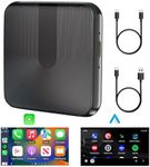 Android Auto Wireless Adapter UK with Fast Stable 5Ghz WiFi Bluetooth Connection, Wireless Carplay Adapter for iPhone, Plug & Play, Compatible with Android 10+ & Cars from 2016 & USB-A/Type-C