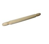 Wood Rolling Pin for Baking - Professional Dough Roller Single Wood Piece, Essential Wooden Tool for Making Cookie, Fondant, Pizza, Pastry, Pie, Bread, Tortilla, Pasta 40cm x 3.5cm