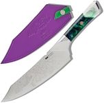 Dalstrong Chef Knife - 8 inch - Joker™ Edition Official License - 7CR17MOV High Carbon Steel - Uniquely Cast Resin Handle - Chef's Kitchen Cooking Knife - Collection Item - Custom Sheath Included