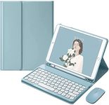 iPad Pro 11 inch 4th 3rd 2nd Generation Keyboard Case with Mouse Color Keyboard Retro Round Key Caps Cute Candy Colors Bluetooth Detachable Keyboard Cover (iPadPro11, Blue)