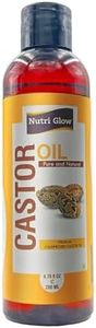 Nutri Glow Castor Oil - Cold Pressed, Hexane-Free, Pure and Natural - Nourish Your Eyelash, Hair, Skin, Nails and Ideal for Oral Intake (200ml)