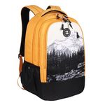 Gear Alpine 19"/39L Large Water Resistant School Bag/College Bag/Casual Backpack/Daypack/Travel Backpack/Kids Bag for Boys/Girls (Yellow-Black)