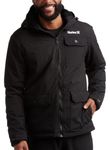 Hurley Men's Winter Jacket - Warm Sherpa Lined Outdoor Jacket with Multiple Pockets - Men's Zip Up Hooded Ski Jackets (S-XL), Black, Medium