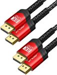 JSAUX 8K DisplayPort Cable 2 Pack, 10ft (8K@60Hz, 4K@240Hz, 4K@144Hz, 32.4Gbps), DP to DP Cable, Compatible for Gaming Laptop TV PC Monitor - Red