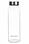 SignoraWare Element Borosilicate Glass Water Bottle with Screw Cap | Leak Proof Transparent (1 litre, Set of 1, Clear)