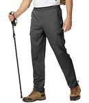 BGOWATU Men's Hiking Pants Lightweight Quick Dry Outdoor Cargo Fishing Work Pants Dark Grey XL