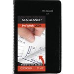 AT-A-GLANCE 2024 Weekly Appointment Book & Planner, DayMinder, 5" x 8", Small, Spiral Bound, Black (G2000024)