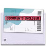 Triplast 100 x A6 Printed Document Enclosed Wallet (158 x 110 mm) | Peel & Seal Clear Plastic Envelopes/Sleeves/Pockets/Wallets | Attach Invoices, Packing Lists & Delivery Notes to Parcels