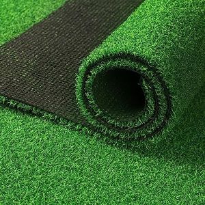 SQMGFA Gazon Artificiel 4 x 4 m, Gazon Artificiel, pelouse synthétique, Tapis de Gazon Artificiel Naturel et réaliste pour Jardin, terrasse, Paysage, Balcon, Hauteur des Poils 2,5 cm