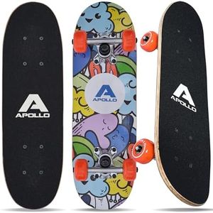 Apollo Skateboard per Bambini | Skateboard cruiser con cuscinetti a sfera ABEC 3 | Skateboard per bambino e bambina dal design originale | Skate a partire da 3 anni