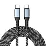 Acfthepiey PD 240W Charging Cable Double-Ended Type C to USB Type C 240WPD Data Cord Black 1 PCS 1M