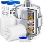 20 Stage Shower Filter with Vitamin C for Hard Water - 2 Cartridges Included - High Output Shower Water Filter Removes Chlorine and Reduces Flouride