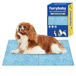 furrybaby Dog Cooling Mat, Pet Bed Dog Mat Self-Cooling Pad Cool Gel Bed Large Dog Cooling Pads Mats, No Need to Refrigerate or Freeze, Apply Indoors Outdoors Car(Droplets Pad Square M 50x65cm)