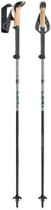 LEKI Makalu Cork FX TA Trekking Poles - Foldable Collapsible Aluminum Lightweight Walking Poles for Mountain Hiking - Dark Sea Green-Stone Blue Dark - 100-120 cm