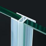 Thickened Shower Glass Door Seal, 120 Inch Silicone Soft Shower Door Seal for Stopping Water Leaks, Frameless Seals (Rectangles)