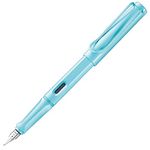 LAMY safari aquasky - Fountain Pen with ergonomic grip & polished steel nib in size M - ideal for any Writing & Calligraphy - including LAMY T 10 blue cartridge - Right-Handed