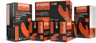 GLOVEWORKS HD Orange Nitrile Industrial Disposable Gloves, 8 Mil, Latex-Free, Raised Diamond Texture, XX-Large, 5 Boxes of 100