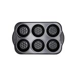 Prestige - Aerolift - 6 Cup Muffin Tin - Non stick Bakeware - Cushion Base - Fridge Freezer and Dishwasher Safe - Carbon Steel - 28 x 18 x 13 cm