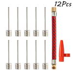 KUUQA 10 Pcs Ball Pump Needles with Flexible Air Hose and Nozzle Valve Adapter Set Kit for Football, Basketball, Volleyball, Rugby Balls