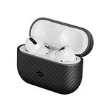 PITAKA AirPods Pro 1 Case, Magnetic Shockproof Protective Airpods Pro 1 Cover Case Compatible with MagSafe, 600D Aramid Fibre Made, Black/Grey(Twill)