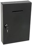 THE BESTSELLERS Wall Mounted Secure Lock Drop Box, Holds Ballot/Envelope - Black