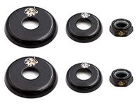 Skateboard Kingpin Nuts Truck Cup Washer Replacement Kit for Skateboard & Longboard Upper/Lower Bushing Washers Hardware Set (Black)