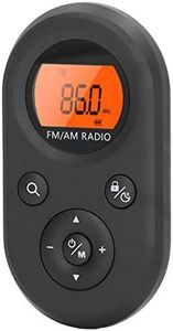 Radio Am FM Portátil de Bolsillo, Mini Receptor de Radio con Auriculares, Radios Digitales Estéreo con Batería Recargable, Retroiluminación LCD, Temporizador de Sueño para Senderismo,(Negro)