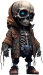 Pipihome Skeleton Figurines, Skull Ornament Statue Memorial Home Decor, Halloween Decorations Collectible Gothic Skull Gifts for Women Men, Room Bedroom Desk Decor