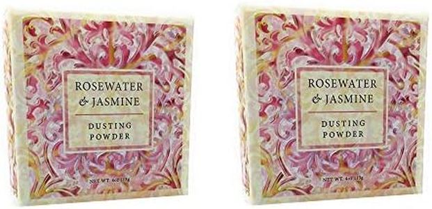 Greenwich Bay Trading Co. Dusting Powder, 4 Ounce, Rosewater & Jasmine - 2 PACK