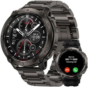KOSPET Tank T4 Special Edition Smart Watch for Men, 1.43" AMOLED Rugged Watch, GPS & Offline Maps, 10ATM Waterproof Freediving, 50-Day Battery, Bluetooth Calls/Heart Rate for Android iOS (2 Bands)
