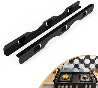 MOFINO Stove Gap Covers 316 Stainless Steel Stove Gap Filler Oven Side Gap Filler Between Stove and Counter Slide In Range Trim Kit for Kitchen 2 Pack 23.2 inch Upgrade Shiny Black