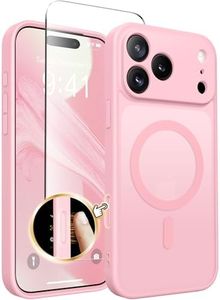 CAPRARO Magnetic for iPhone 17 Pro Case, Upgraded [Full Camera Protection] [Compatible with MagSafe] Protective Translucent Matte Women Girl Phone Case Cover, Peach Pink