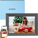 Aura Carver WiFi Digital Picture Frame | The Best Digital Frame for Gifting | Send Photos From Your Phone | Quick, Easy Setup in Aura App | Free Unlimited Storage | Gravel