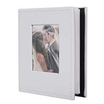 RECUTMS 100 Pocket Album 4x6 Small Photo Albums White Pages Vertical photo album Wedding Album Family Baby Anniversary Graduation Picture Book (White)