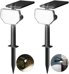 Lepro Solar Spot Lights Outdoor Garden, 43 LED Solar Garden Lights with IP65 Waterproof, 2 Lighting Modes, 135° Adjustable, Dusk-to-Dawn Cool White Solar Spotlights for Lawn Yard [2 Pack]