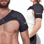 Koraline Shoulder Support Brace for Men and Women | Chest Size 32-40 inch | Supports Frozen Shoulder, Rotator Cuff, Dislocated Joints, Muscle Pain Relief | Fits Both Right or Left Shoulder (2 Buckles)