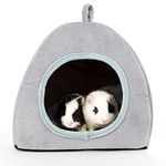 ONEJU Guinea Pig Bed, Guinea Pig Hideout, Rabbit Bed, Bunny Hideout, Guinea Pig Cage Accessories for Guinea Pig, Bunny, Hamster, Chinchilla, Ferry, Rabbit and Other Small Animals - Tent Shape, Fit For 1 Adult Small Pet