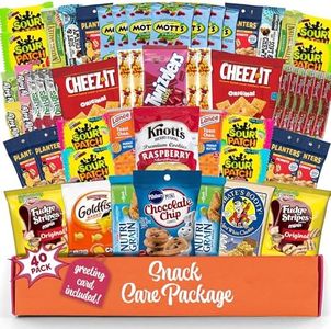 Snack Box(40 Count) Halloween Variety Pack Gift care package Candy Gift Basket - College Student Care Package, Prime Food Arrangement Chips, Cookies, Bar's - Easter, Birthday Treat for Women, Men, Adults, Teens, Kids