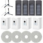 16PCS Replacement Accessories Set for Ecovacs Debot X2 Omni / X2 / X2 Pro / DEX86 Robot Vacuums, 4 Side Brushes, 4 HEPA Filters, 4 Mop Cloth, 4 Dust Bag