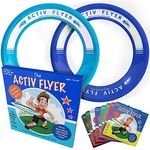 Activ Life Kid's Flying Rings [2 Pack] Fly Straight & Don’t Hurt - 80% Lighter Than Standard Flying Discs - Replace Screen Time with Healthy Family Fun - Get Outside & Play! Made in USA Blue/Cyan