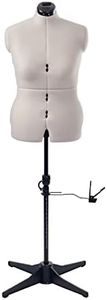 Sewing Online Adjustable Dressmakers Dummy, in Grey Fabric with Hem Marker, Dress Form Size 16 to 22 - Pin, Measure, Fit and Display your Clothes on this Tailors Dummy - SW151-GREY