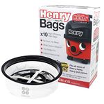 Genuine Numatic Hepa-Flo Cloth Dust Bags + 12" Main Filter for Henry Hetty James Vacuum Cleaner (Pack of 10 Bags)