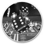 Vinyl Stickers (Set of 2) 30cm BW - Red Dice Game Casino Chips Laptop Tablet Luggage Scrapbook #36762