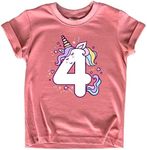 unicorn 4th birthday shirts for tod