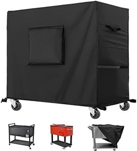 Kovshuiwe Waterproof 100 Qt Rolling Cooler Cart Cover Outdoor Beverage Cart Patio Ice Chest Protective Covers Fits Most Patio Ice Chest Party Cooler Upto 43L x 22W x 32H inch