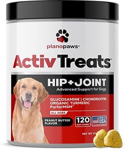 Glucosamine for Dogs Hip and Joint Supplement - Safe Joint Support for Dogs - Dog Joint Supplement with Glucosamine Chondroitin MSM Turmeric - 120 Joint Care Chews for Dogs ActivTreats